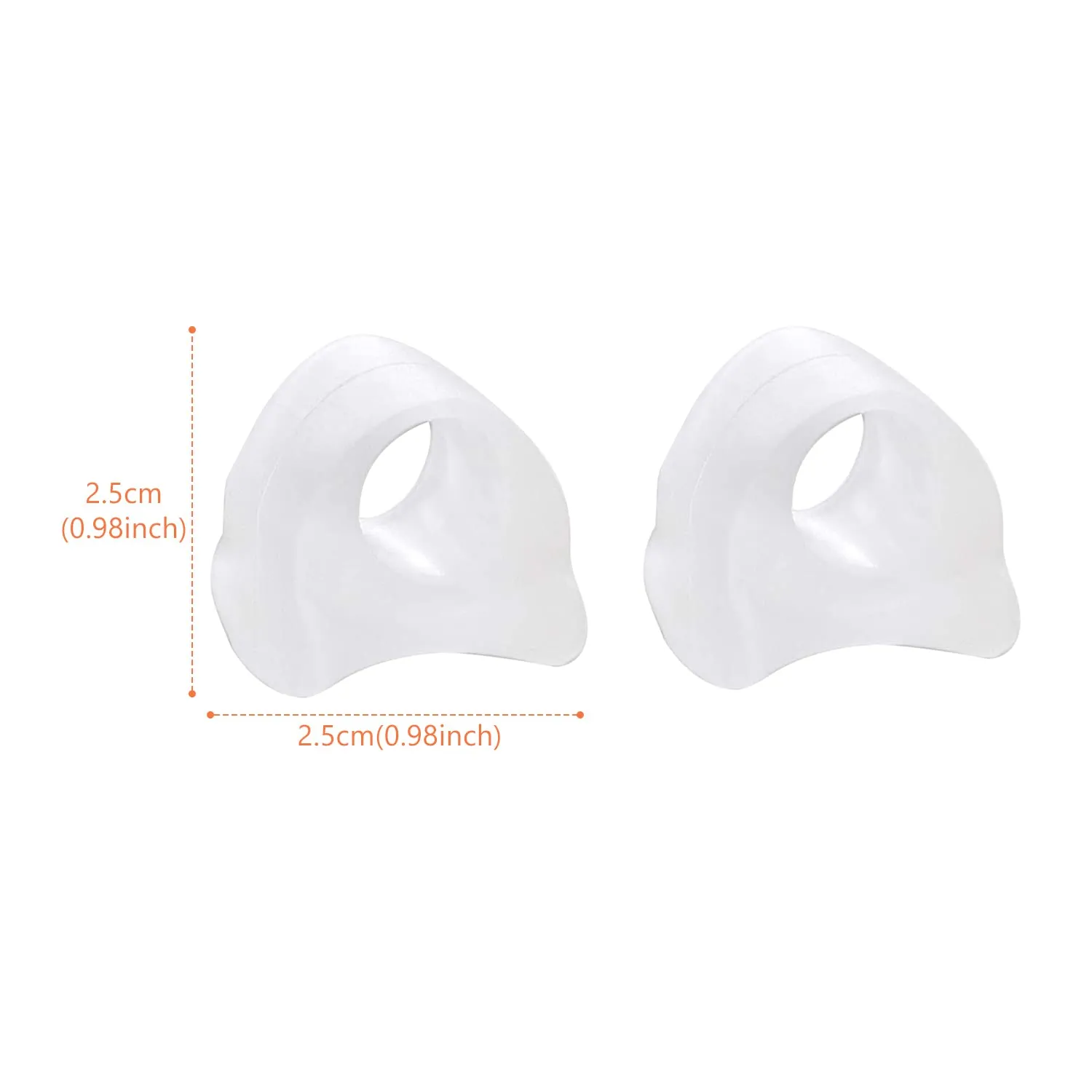 3PCS Gel Toe Separators, Clear Gel Hammer Toe Straighteners for Pain Relief and Correct Bent Toes, Big Toe Spacers for Men Women Y5GJFZQ-2-S 1