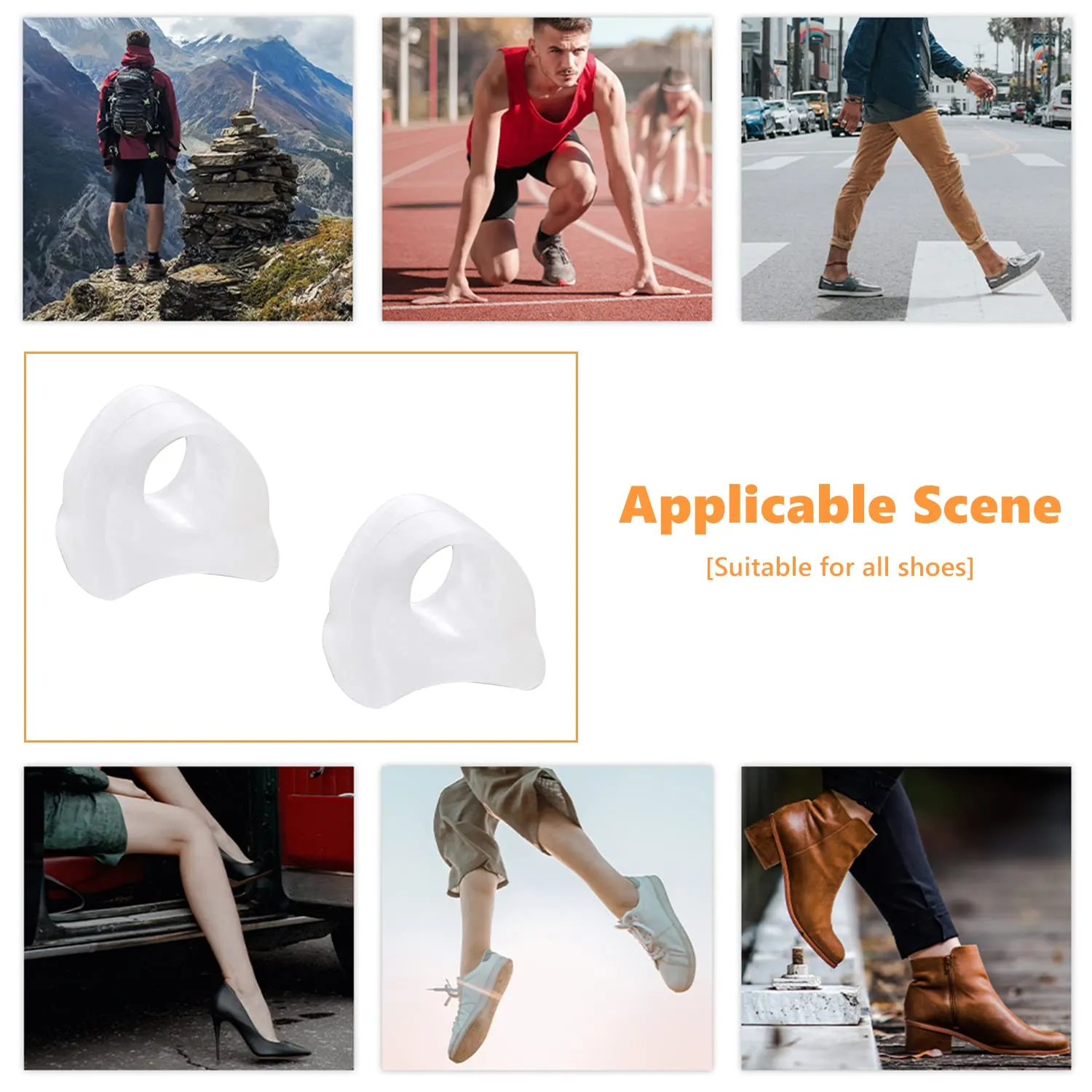 3PCS Gel Toe Separators, Clear Gel Hammer Toe Straighteners for Pain Relief and Correct Bent Toes, Big Toe Spacers for Men Women Y5GJFZQ-2-S 1