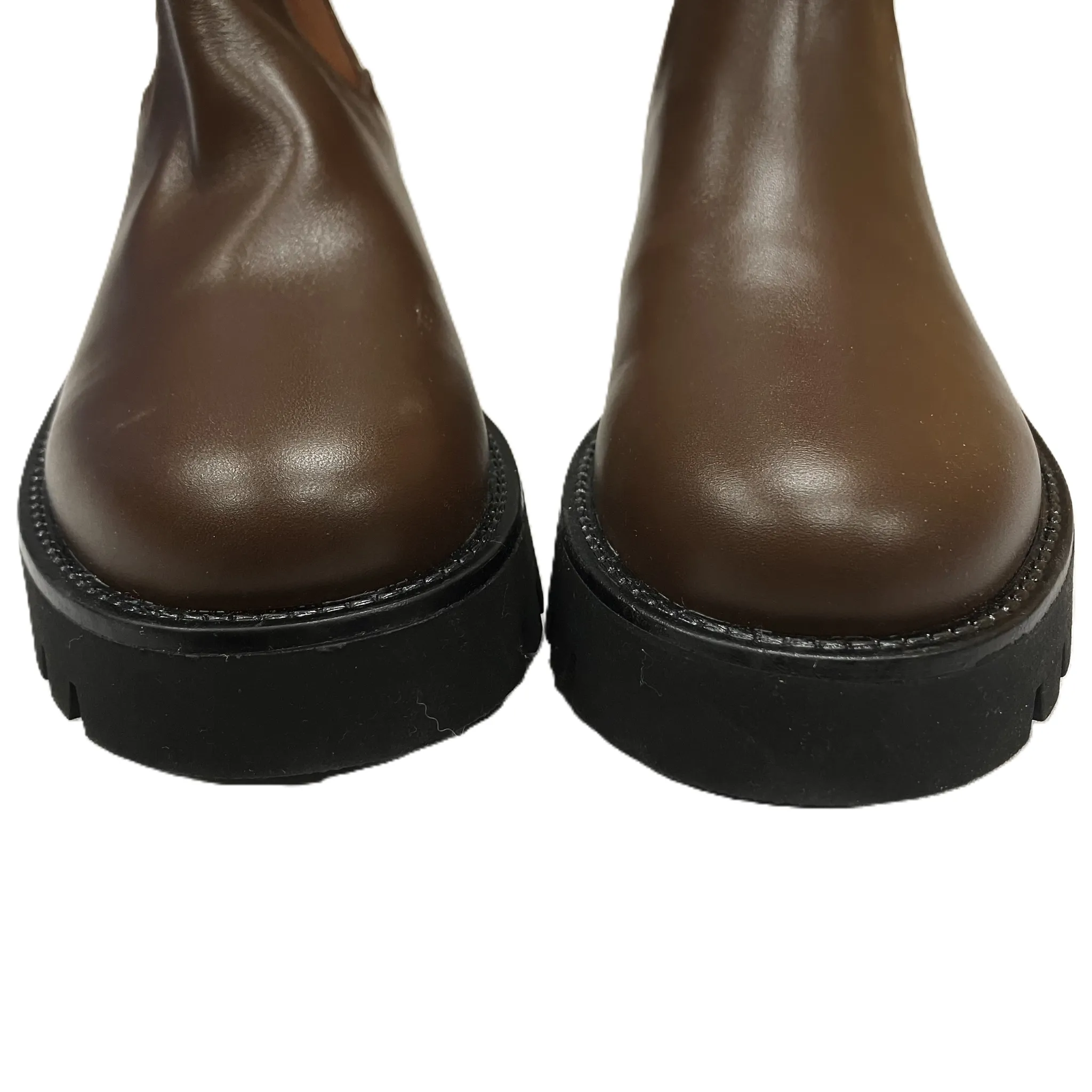 Boots Knee Flats In Brown, Size: 9