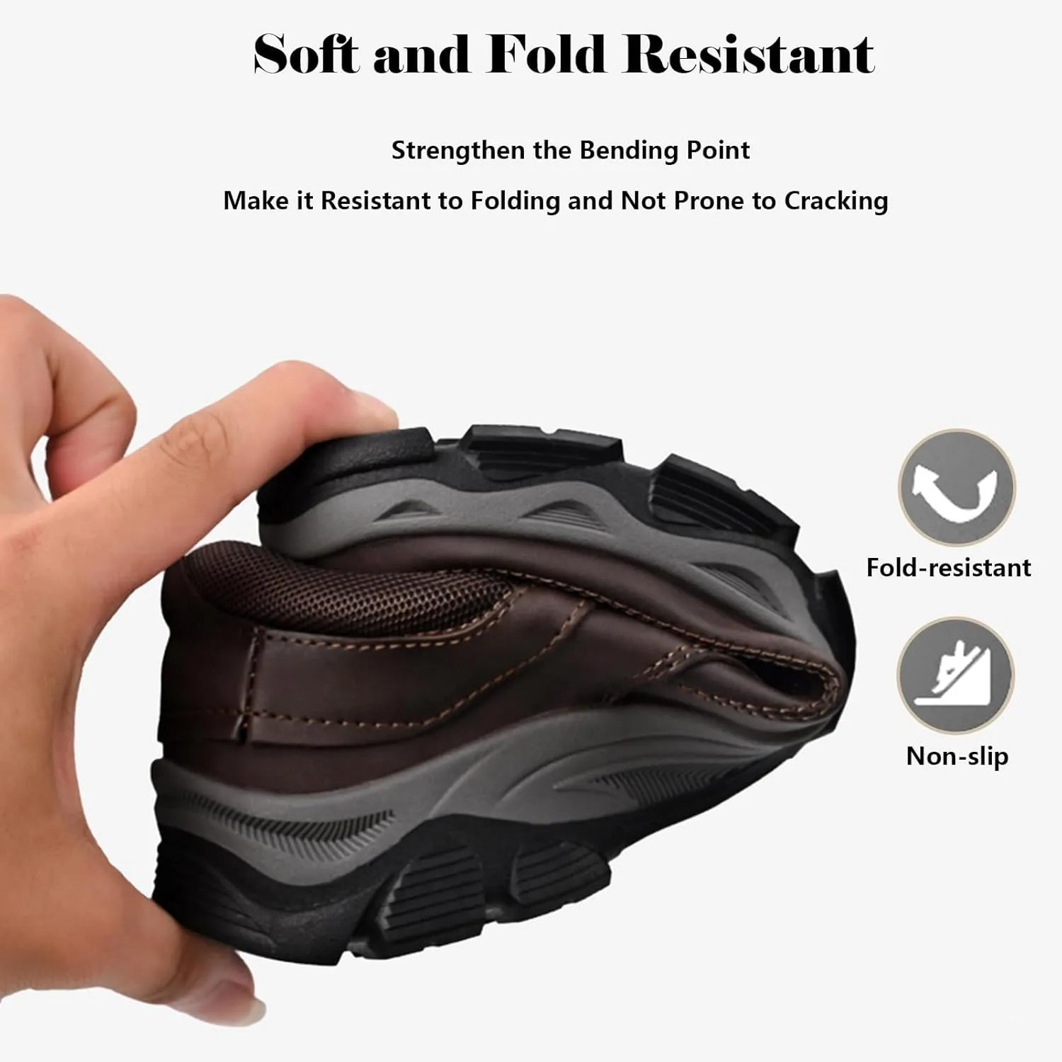 Caipcmall Mens Orthopedic Shoes,Caipcmall Mens Shoes,Men's Casual Non-Slip Comfy Breathable Leather Slipon Casual Leather Comfortable WalkingLoafer
