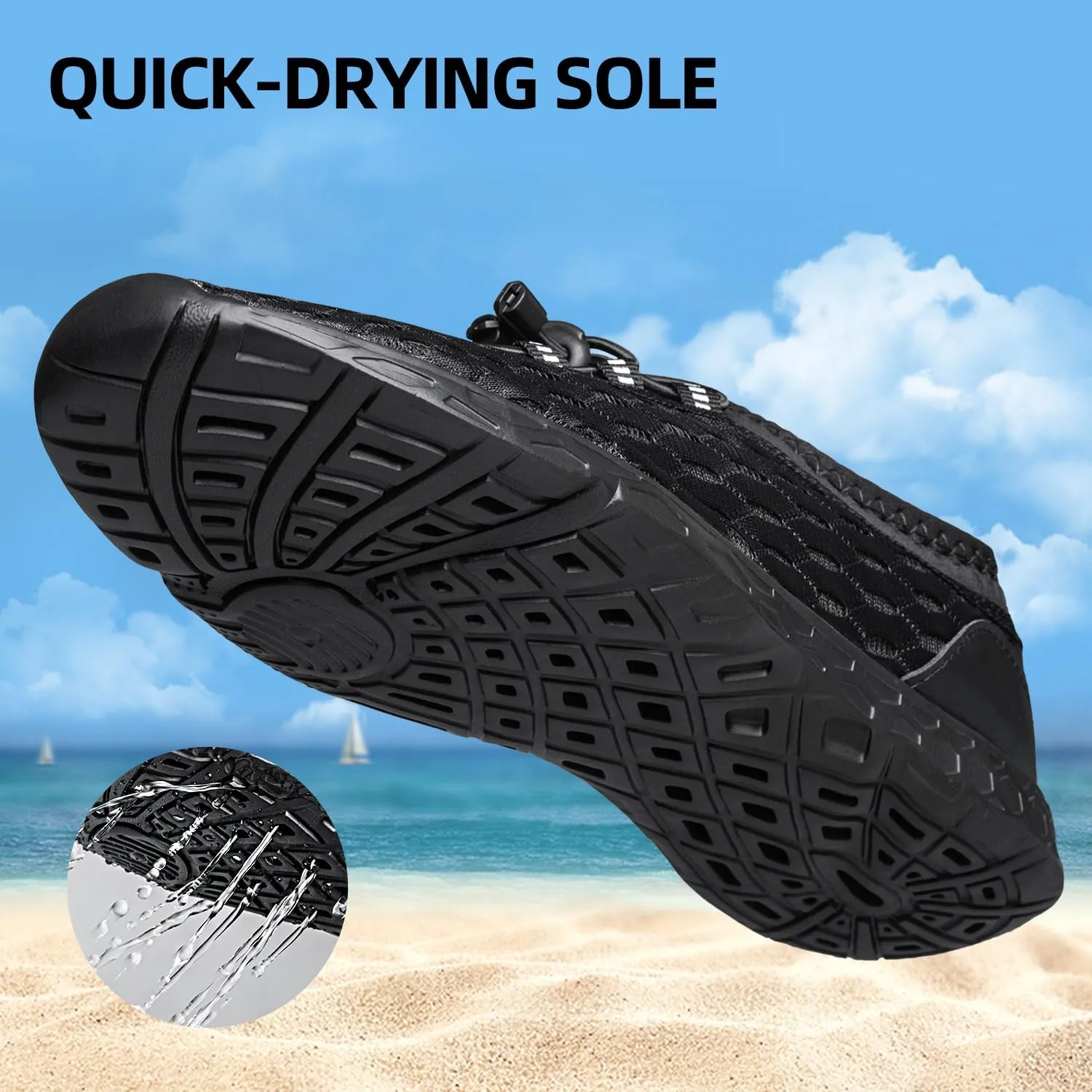 DOUSSPRT Women's Water Shoes Quick Drying Sports Aqua Shoes