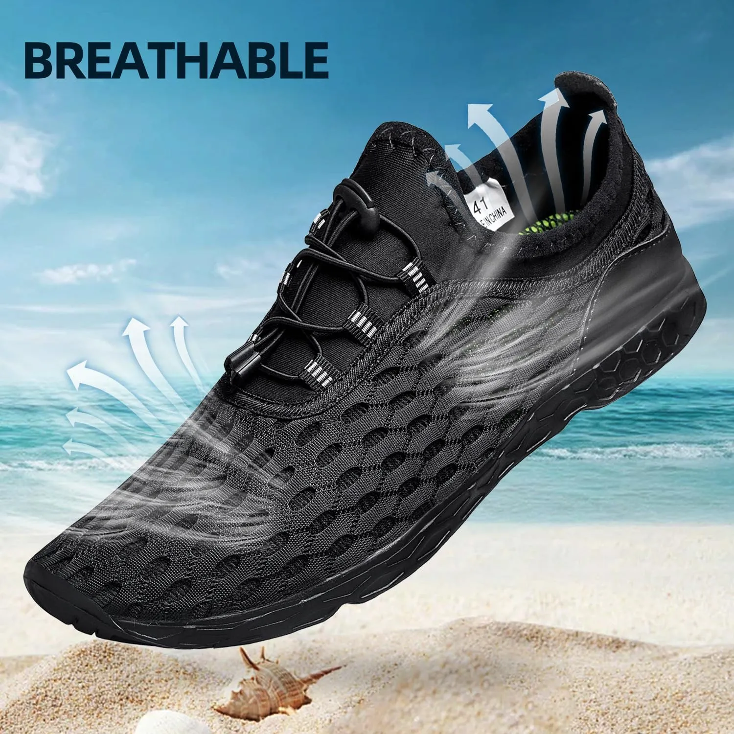DOUSSPRT Women's Water Shoes Quick Drying Sports Aqua Shoes