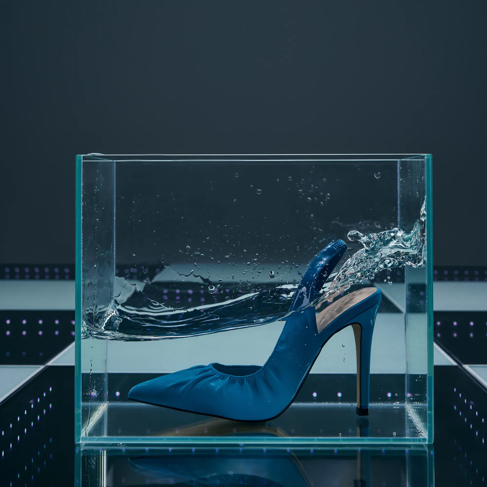 Elouise Pump Blue Patent Leather
