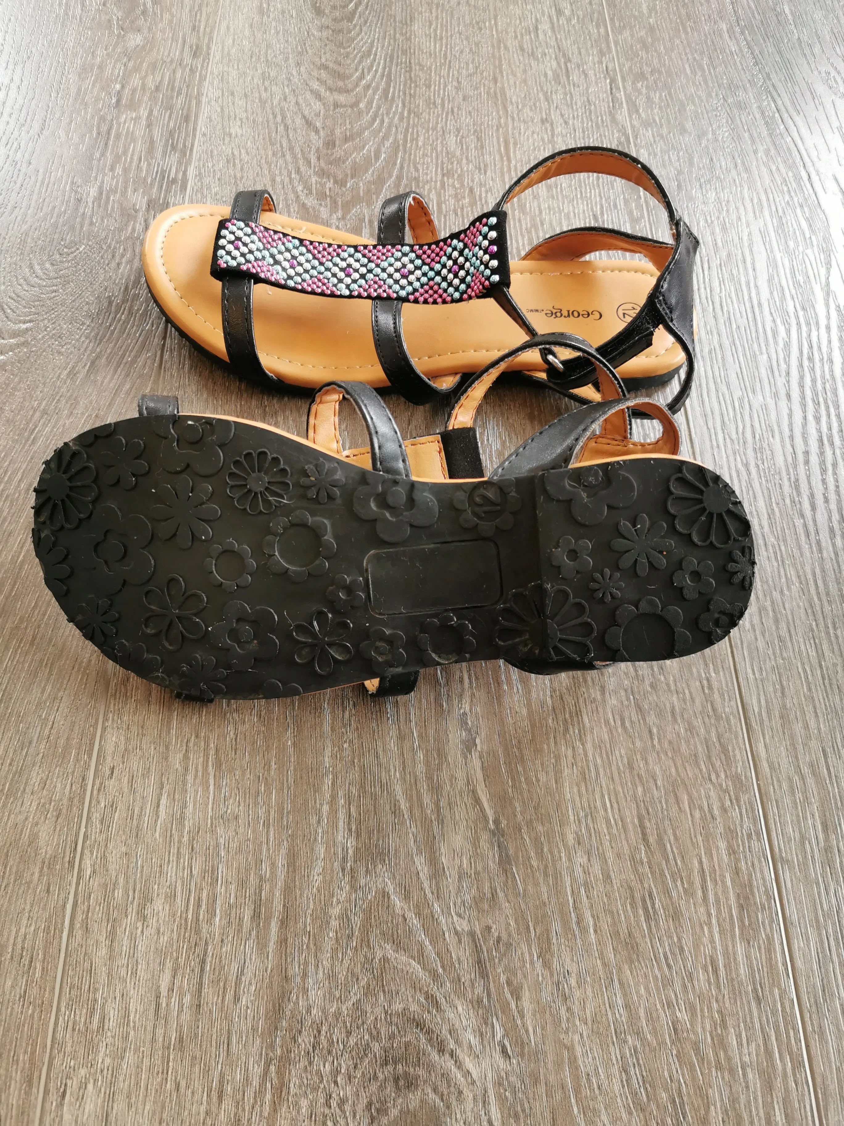 GIRL SIZE 12 YOUTH - GEORGE, Bohemian Sandals EUC B12