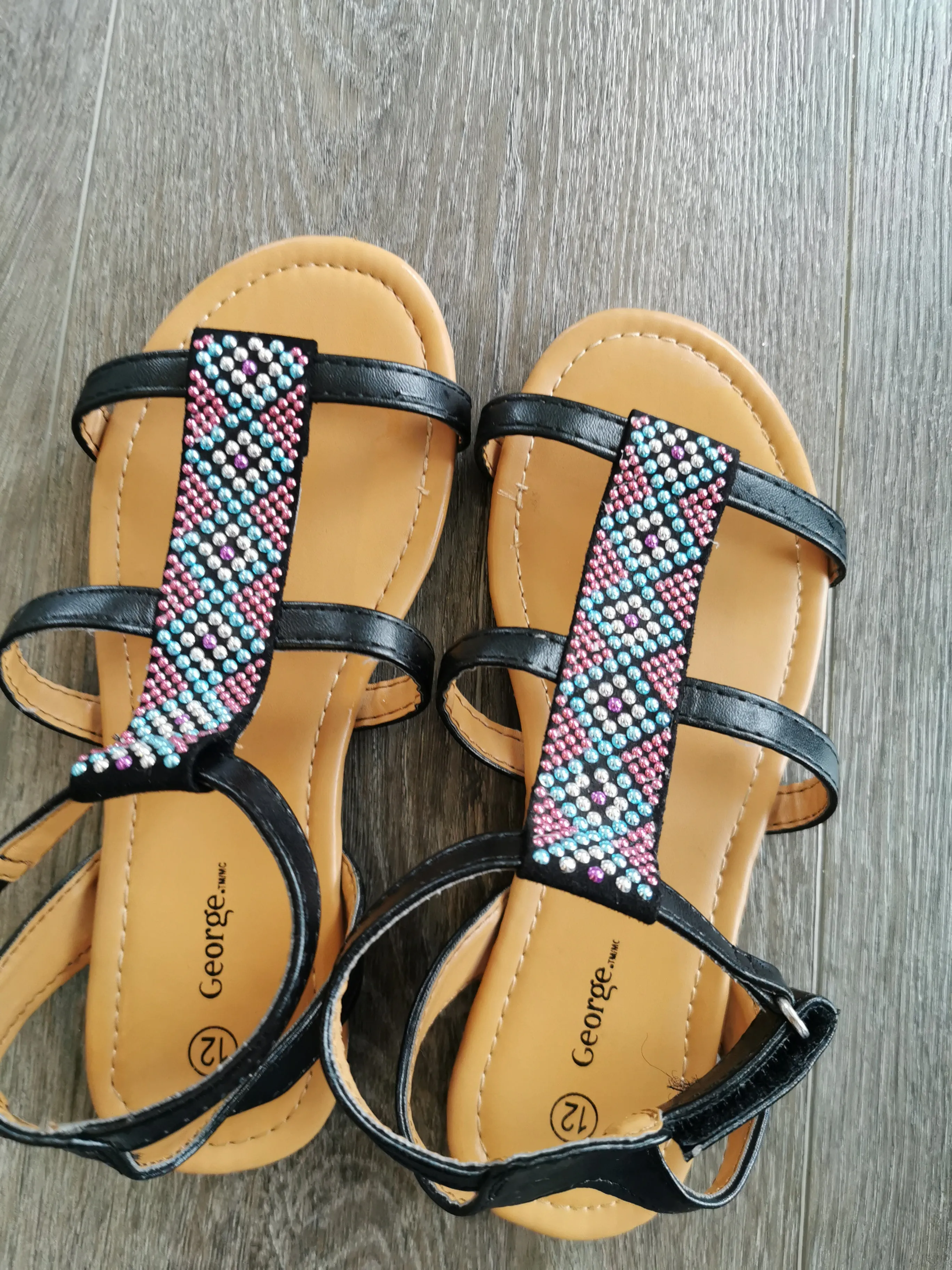 GIRL SIZE 12 YOUTH - GEORGE, Bohemian Sandals EUC B12