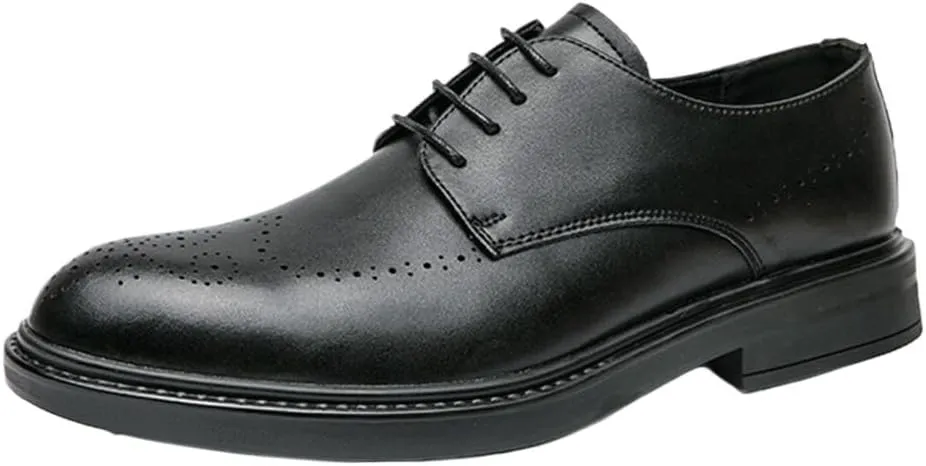 Men's Oxford Dress Shoes  Patent Leather Lace-Up Shoes for Business, Wedding, Party, Retro & Fashionable Leather Oxfords