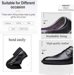 Men's Oxfords Dress Shoes,Leather Business Casual Pointed Toe Breathable Dress Shoes,Non-Slip Breathable Leather Shoes. (Black,6.5)