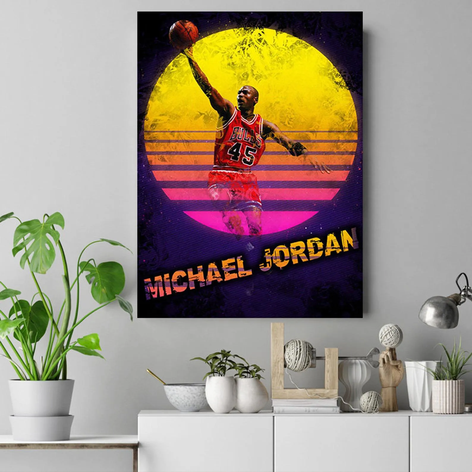 Michael Jordan Poster, Sports Print, Basketball Player Art, Custom Sport Canvas, Custom Poster, Home Decor, Wall Hangings