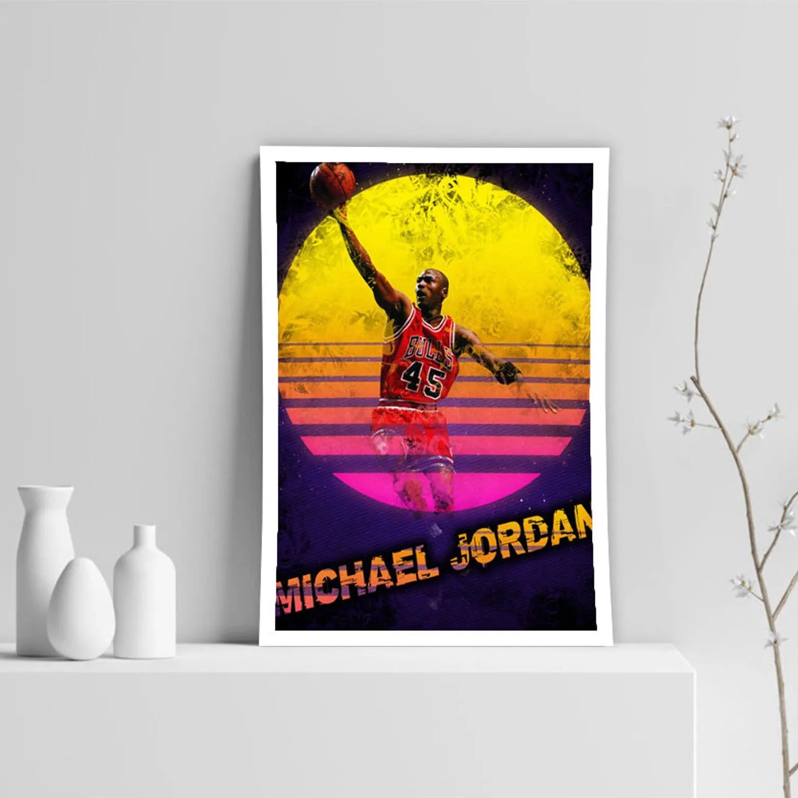 Michael Jordan Poster, Sports Print, Basketball Player Art, Custom Sport Canvas, Custom Poster, Home Decor, Wall Hangings