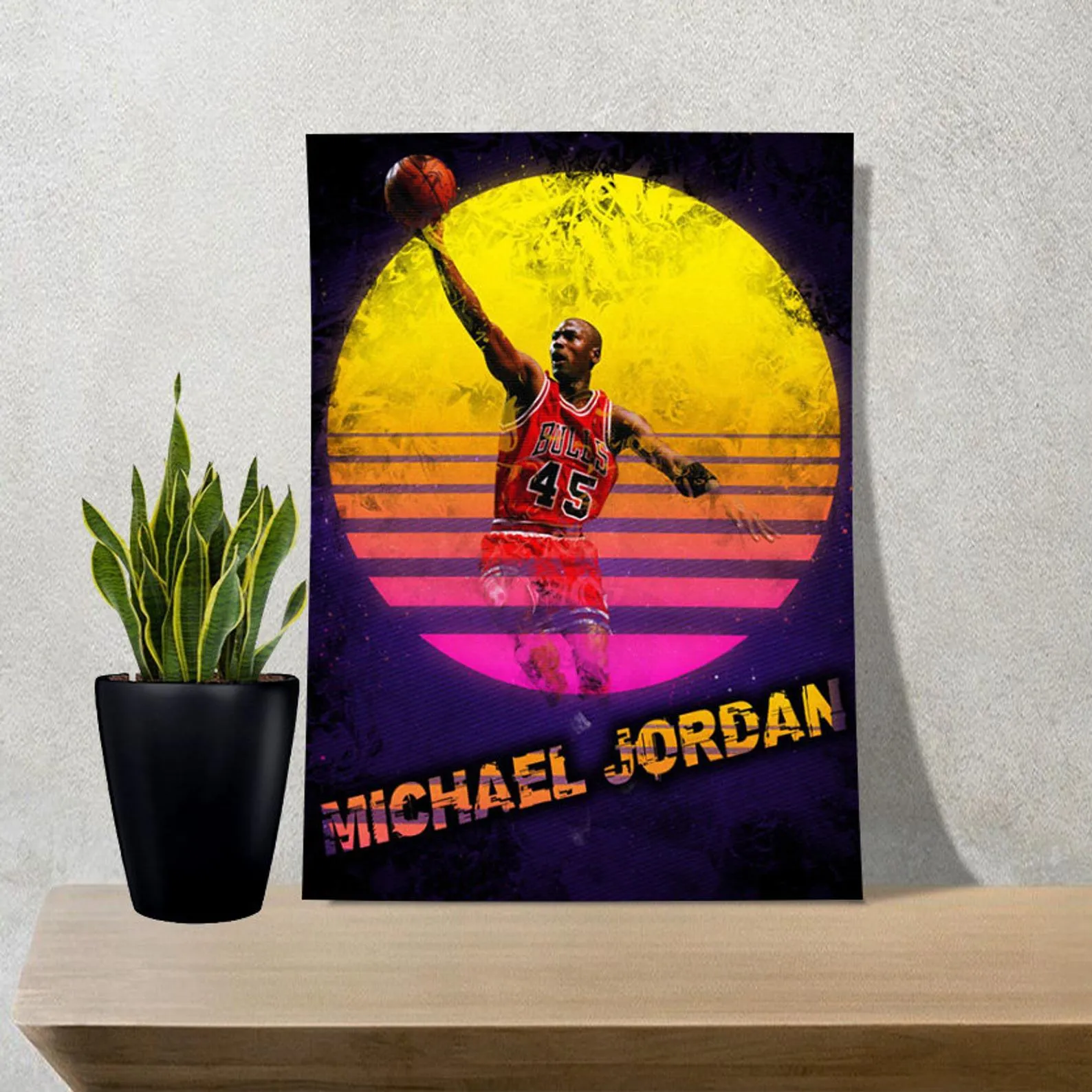 Michael Jordan Poster, Sports Print, Basketball Player Art, Custom Sport Canvas, Custom Poster, Home Decor, Wall Hangings
