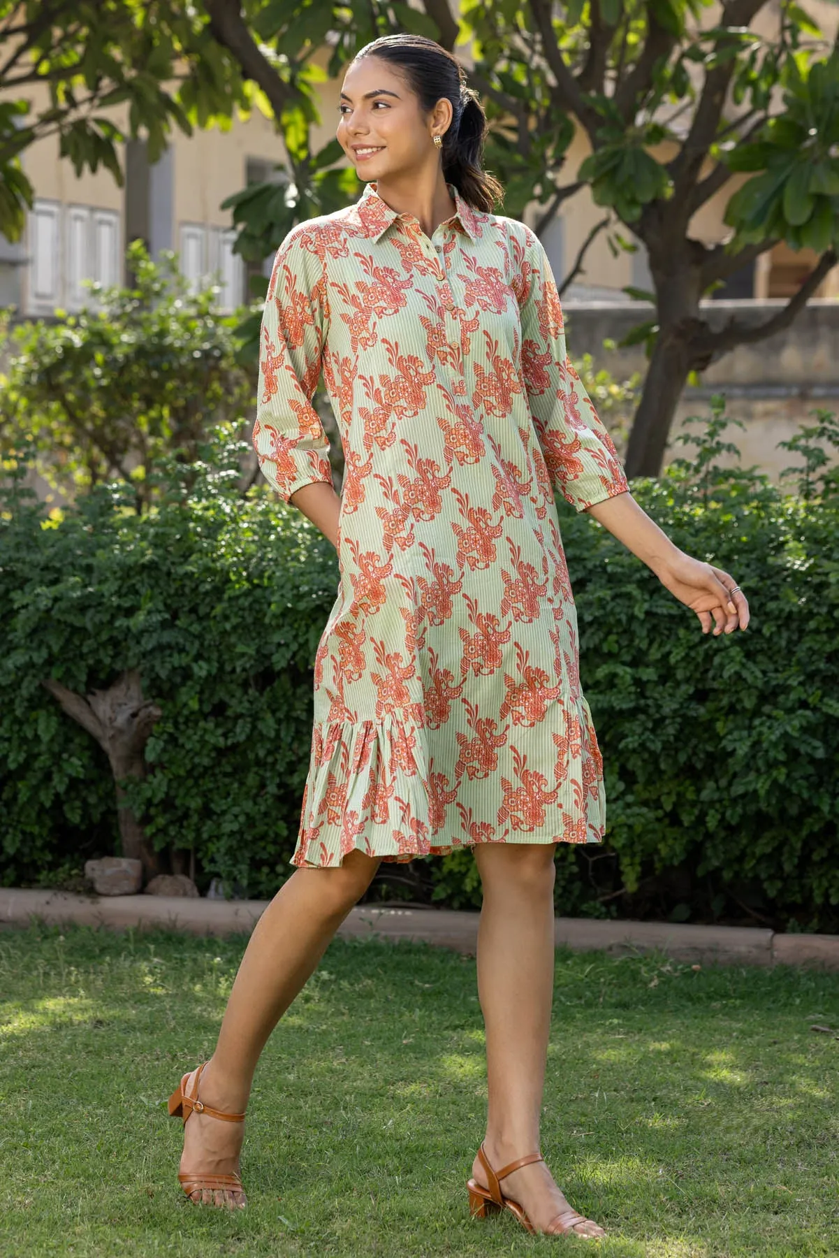 Mint Frill Dress