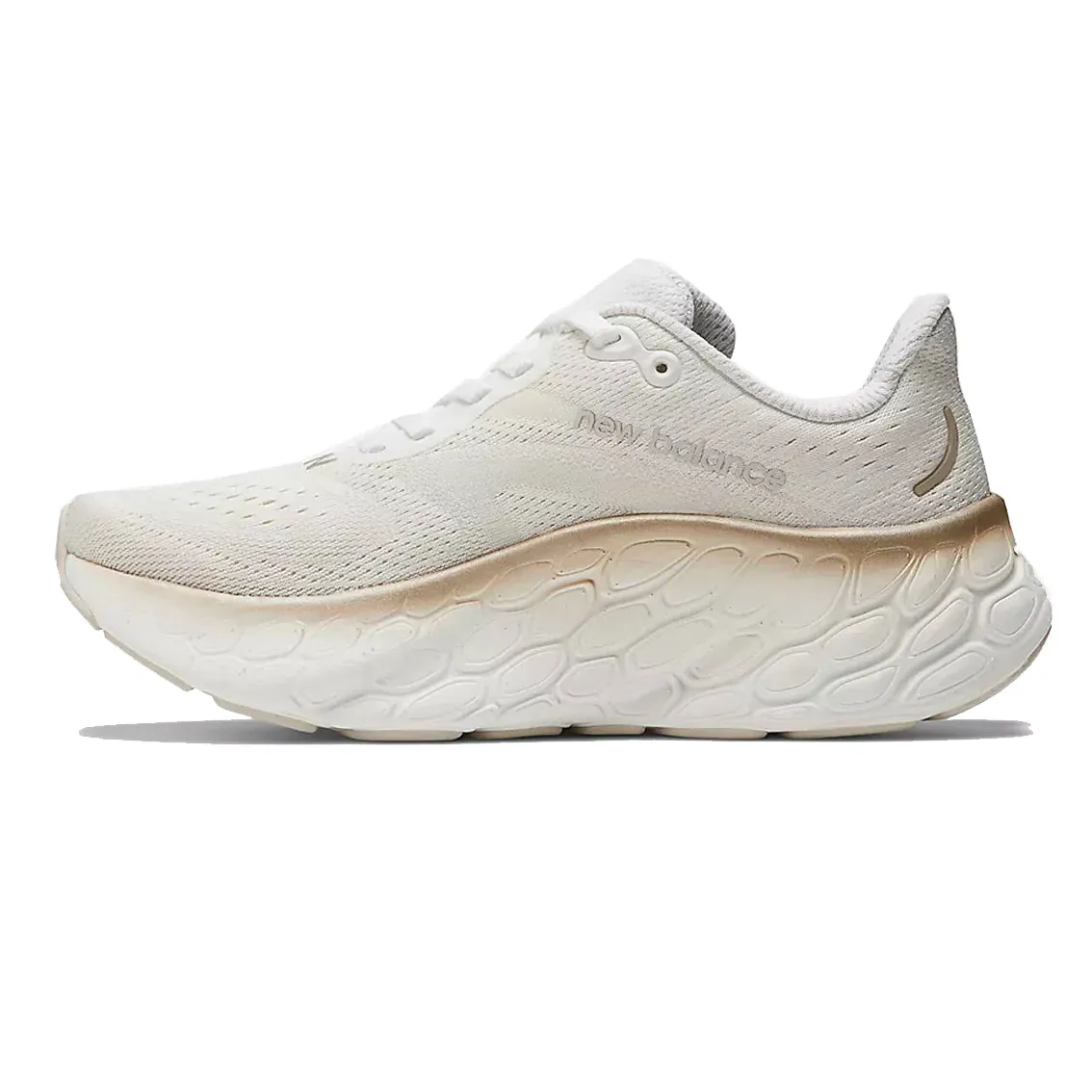 New Balance Fresh Foam X More V4 Womens Sneakers - Metallic White Gold