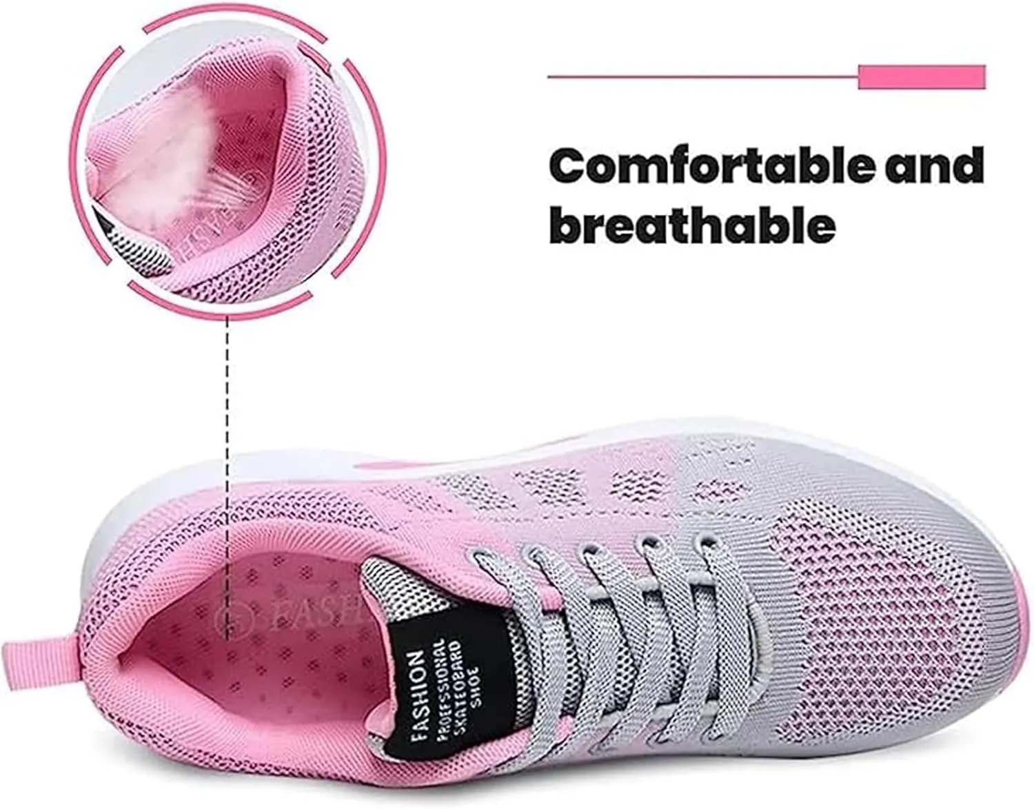Orthopedic Shoes Women Walking Trainers Shoe Plantar Fasciitis Handsfree Slip On Lightweight Comfortable Increased Cushioning and Relief Outdoor Sneakers Men