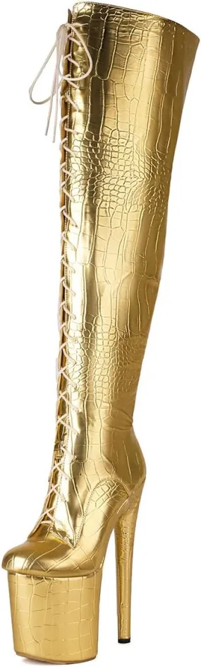 Roimaash Fashion Platform Overknee Boots High Heels