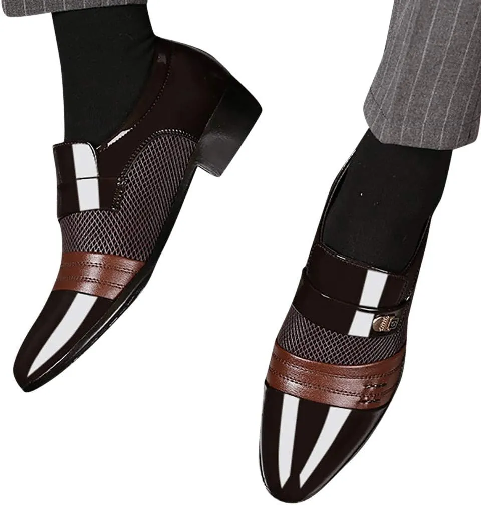 Shoe Men Leather Comfortable Suit Casual Business Wedding Shoes Male Shoes Men's Leather Shoes Men Shoes Casual Slip on Leather
