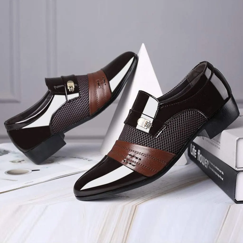 Shoe Men Leather Comfortable Suit Casual Business Wedding Shoes Male Shoes Men's Leather Shoes Men Shoes Casual Slip on Leather