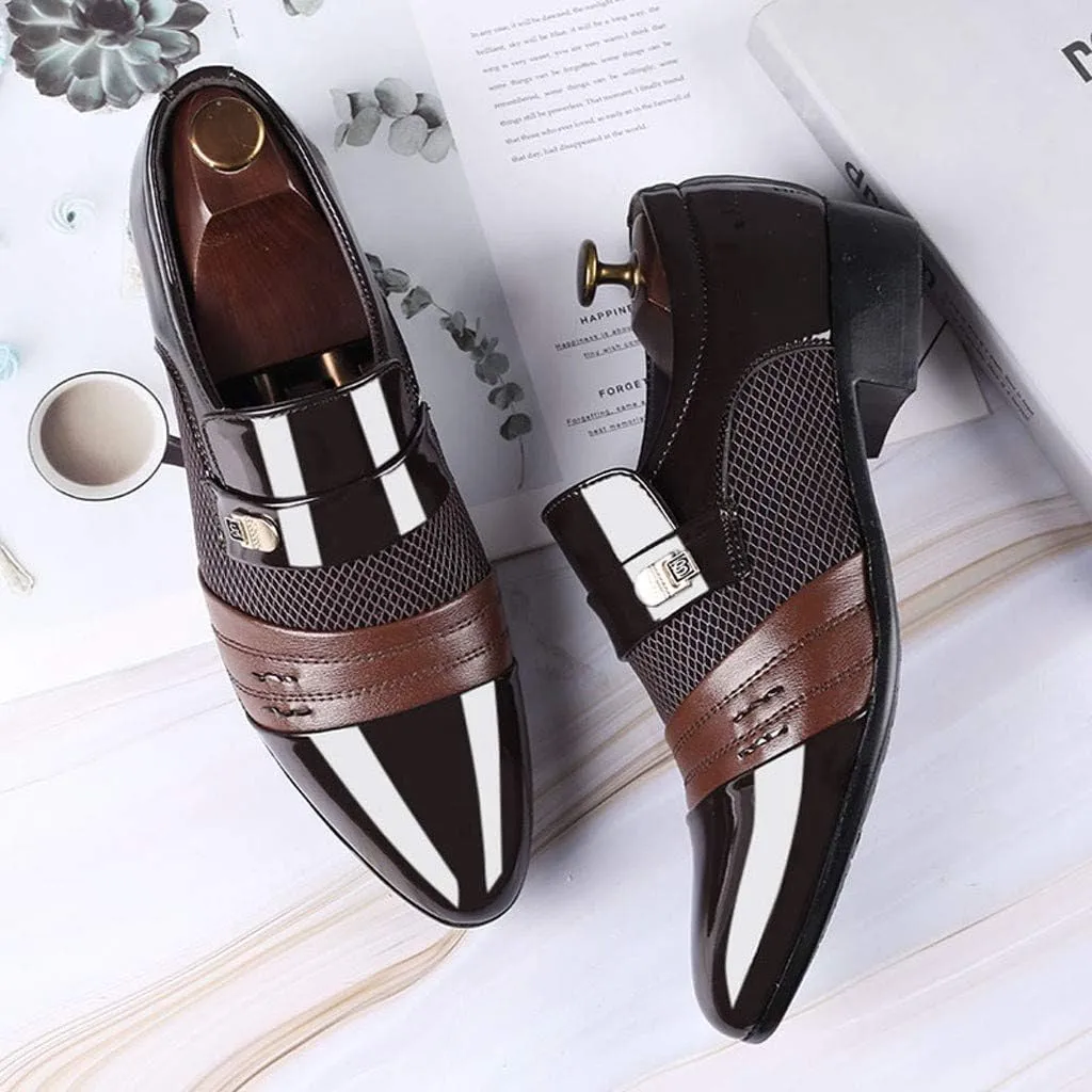 Shoe Men Leather Comfortable Suit Casual Business Wedding Shoes Male Shoes Men's Leather Shoes Men Shoes Casual Slip on Leather