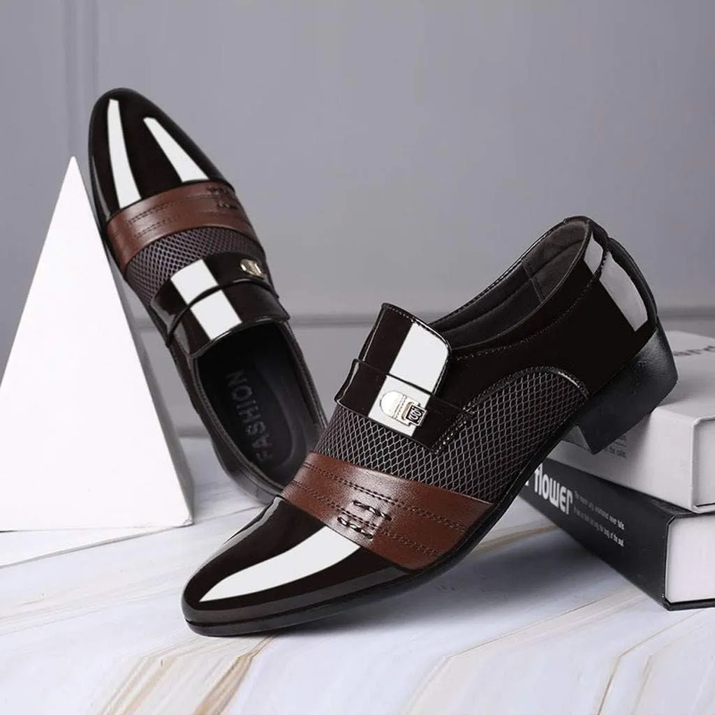 Shoe Men Leather Comfortable Suit Casual Business Wedding Shoes Male Shoes Men's Leather Shoes Men Shoes Casual Slip on Leather