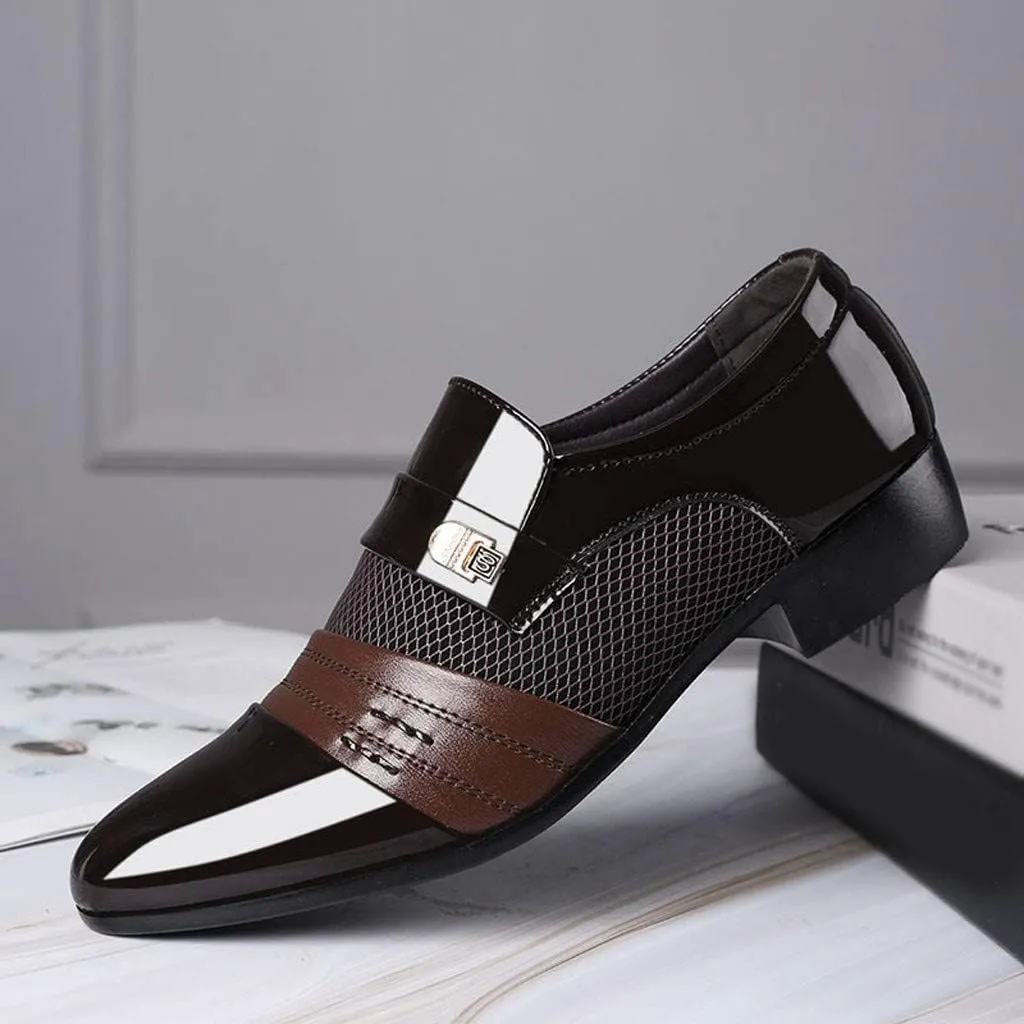Shoe Men Leather Comfortable Suit Casual Business Wedding Shoes Male Shoes Men's Leather Shoes Men Shoes Casual Slip on Leather
