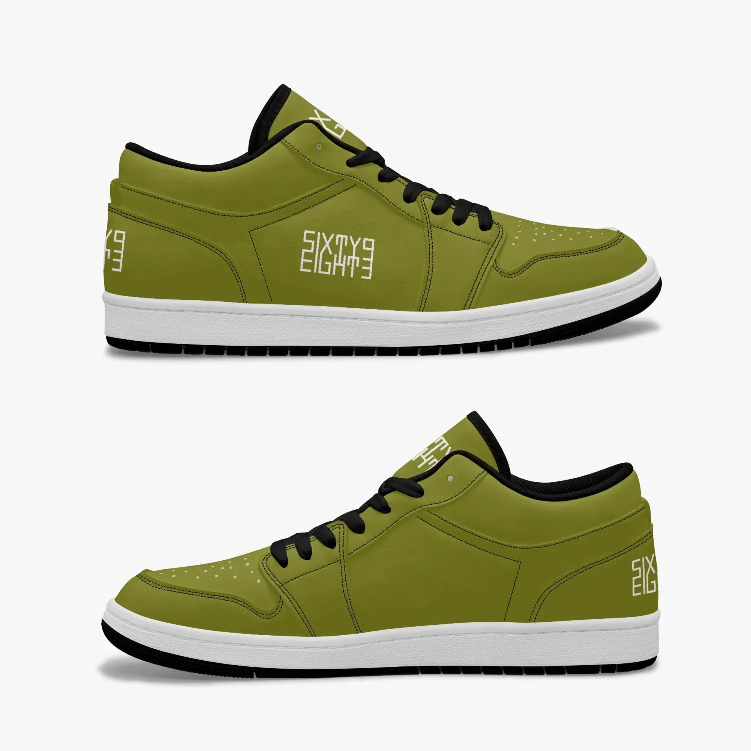 Sixty Eight 93 Logo White Old Moss Green SENTLT1 Shoes
