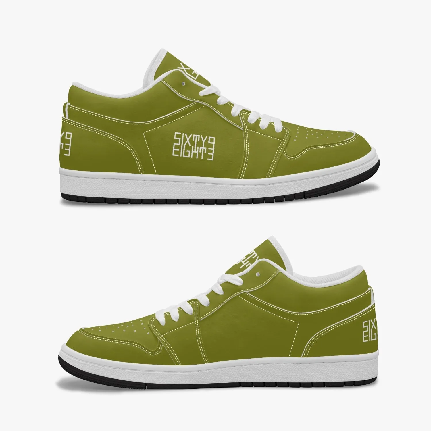 Sixty Eight 93 Logo White Old Moss Green SENTLT1 Shoes