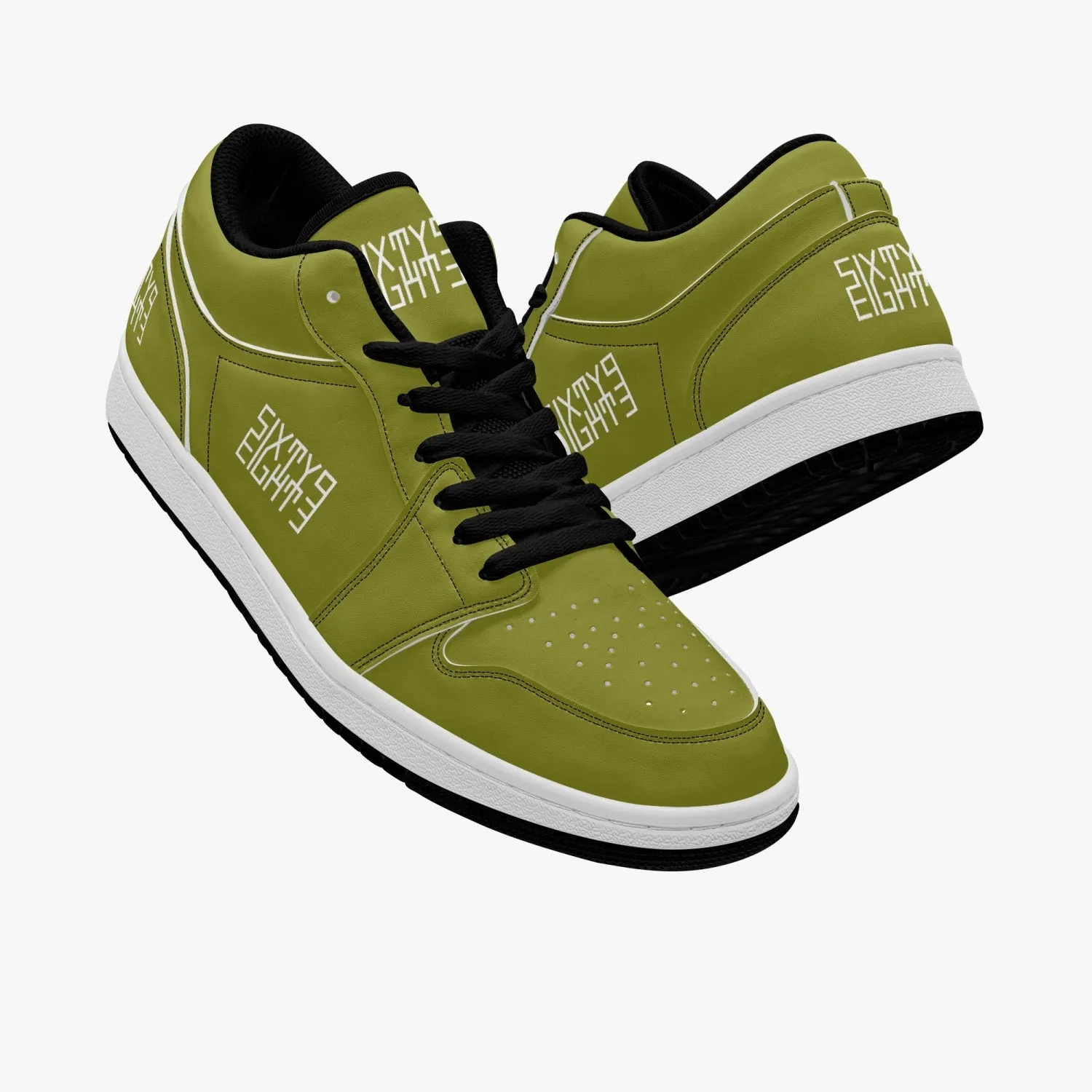 Sixty Eight 93 Logo White Old Moss Green SENTLT1 Shoes