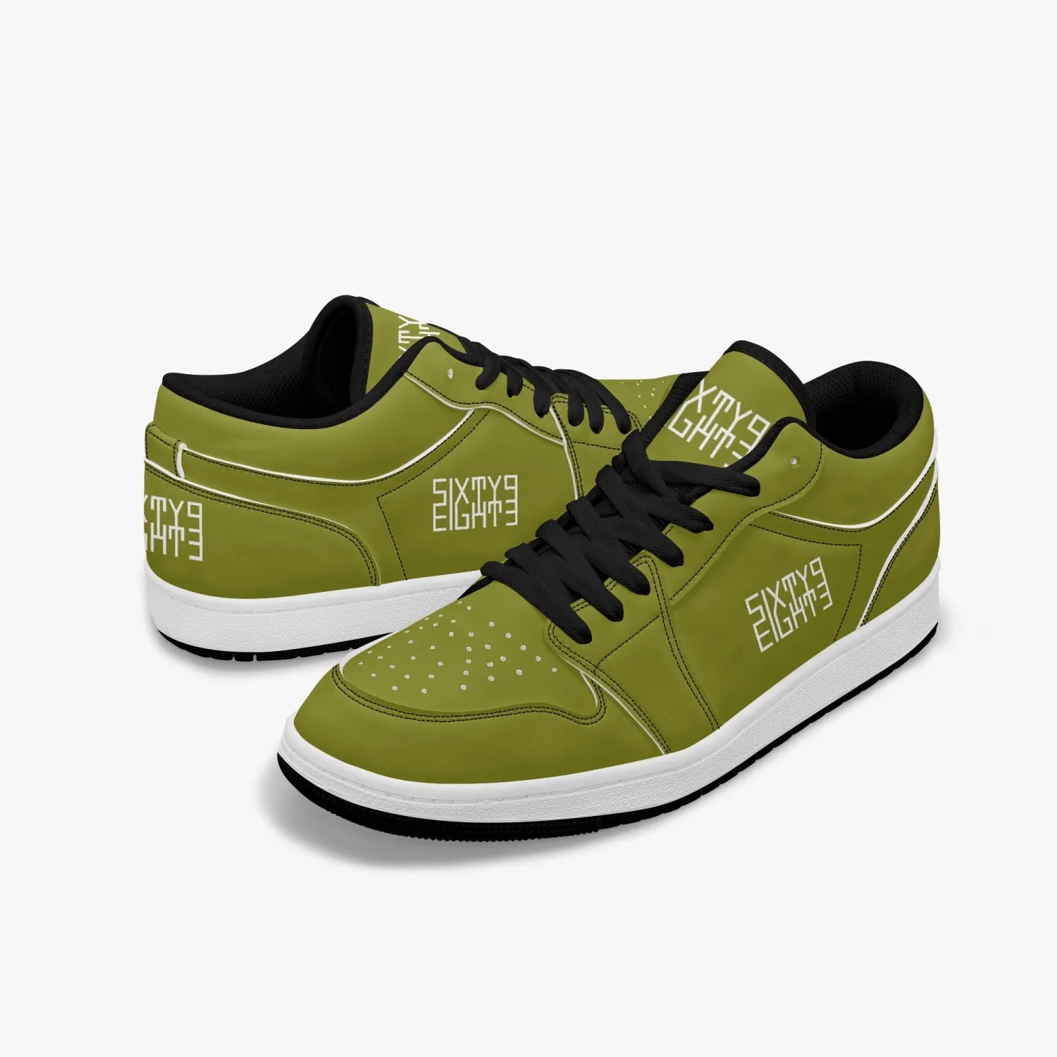 Sixty Eight 93 Logo White Old Moss Green SENTLT1 Shoes