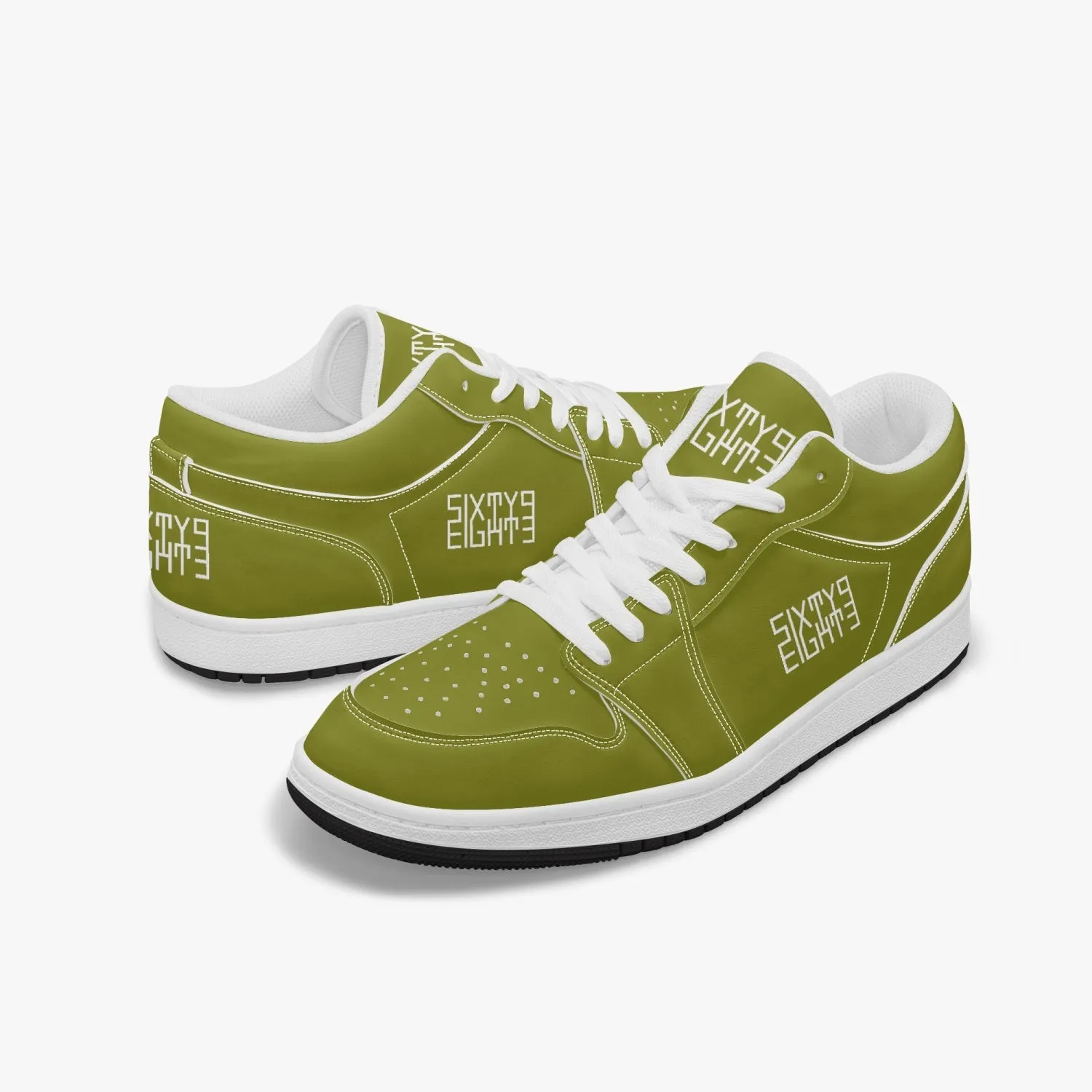 Sixty Eight 93 Logo White Old Moss Green SENTLT1 Shoes