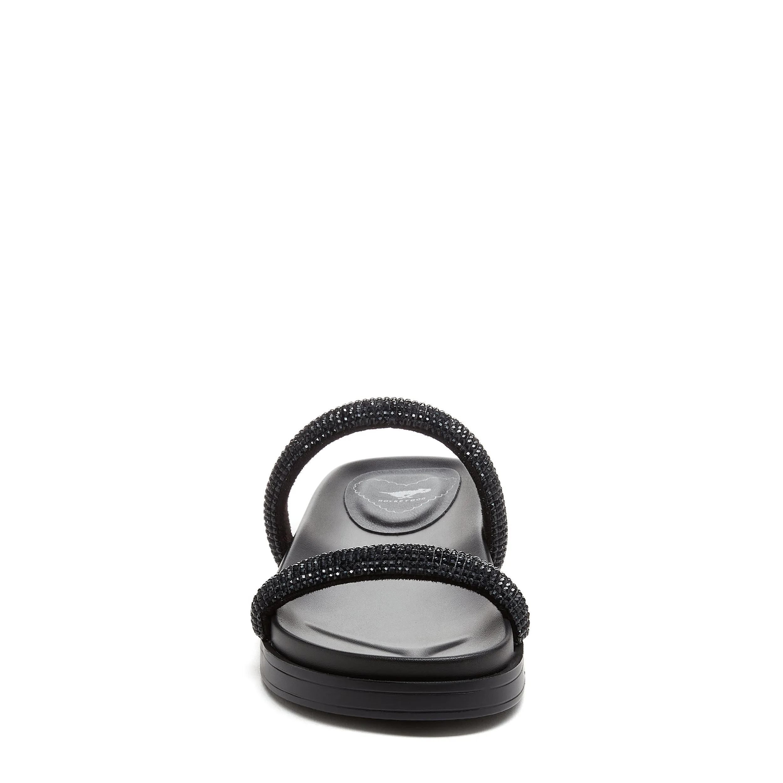 Sparkle Black Slide Sandals