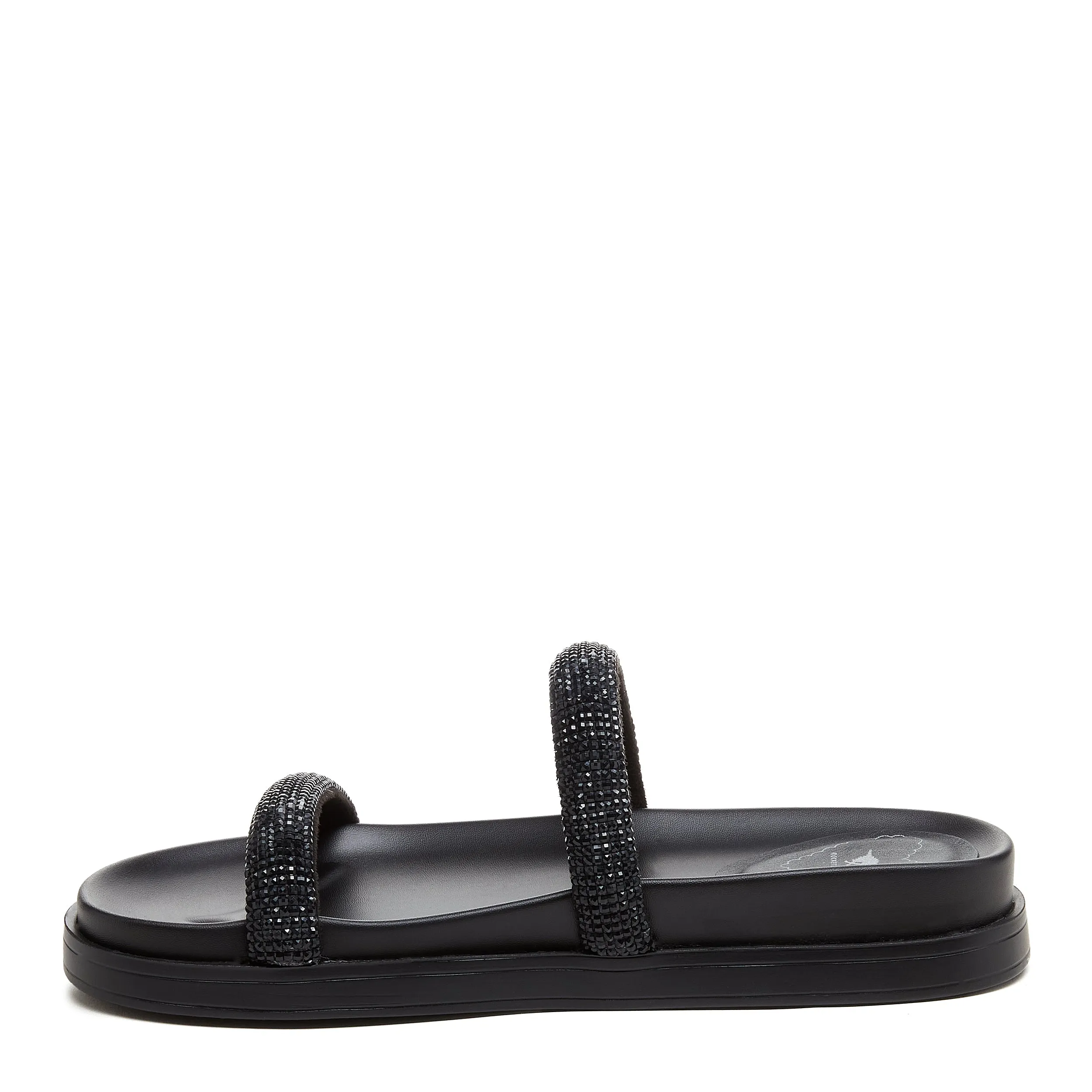 Sparkle Black Slide Sandals