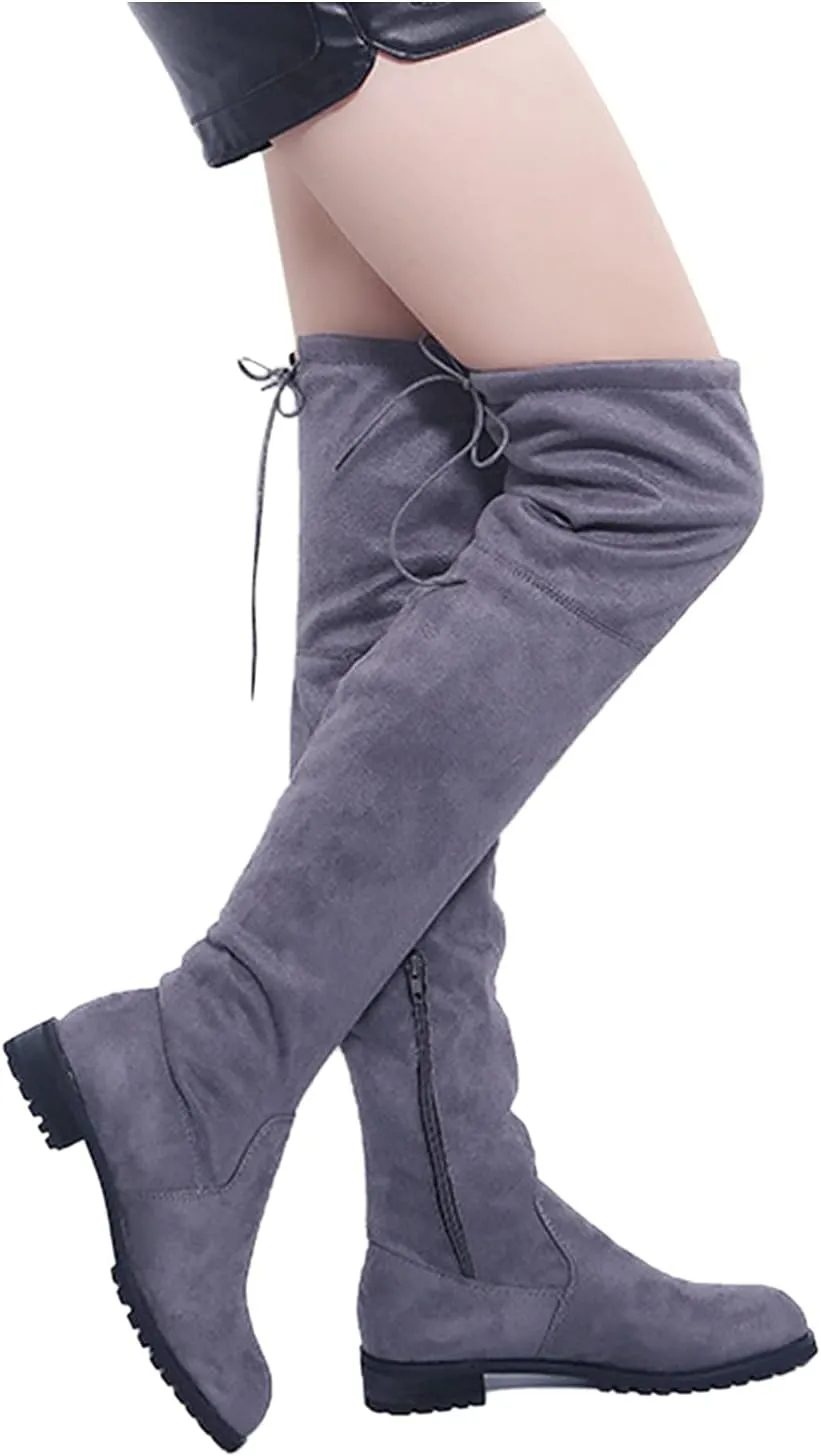 The Boots Comfort Boots Long Over Women Heels Boots Shoes Knee Winter Wide Width Knee High Boots for Women Size 9