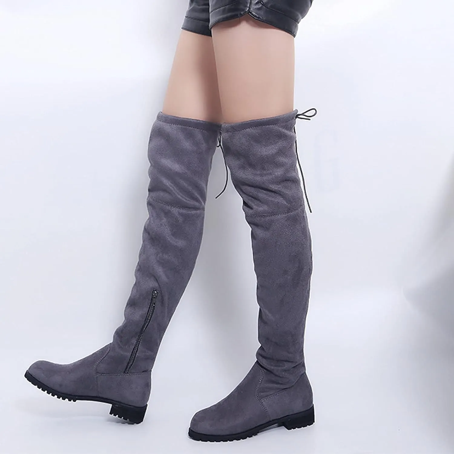 The Boots Comfort Boots Long Over Women Heels Boots Shoes Knee Winter Wide Width Knee High Boots for Women Size 9