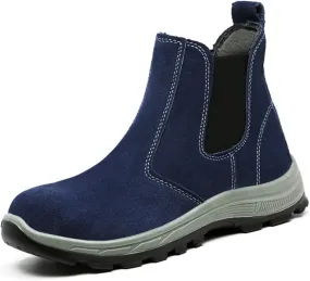 Unisex Steel Toe Cap Safety Ultra Lightweight Breathable Work Trainer Shoes Sport Sneaker Safety Shoes Men Women (Color : Blue, Size : 10.5 US)