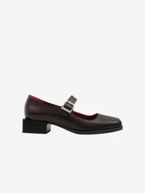 Women's Apple Leather Vegan Mary Jane Pumps | Brown