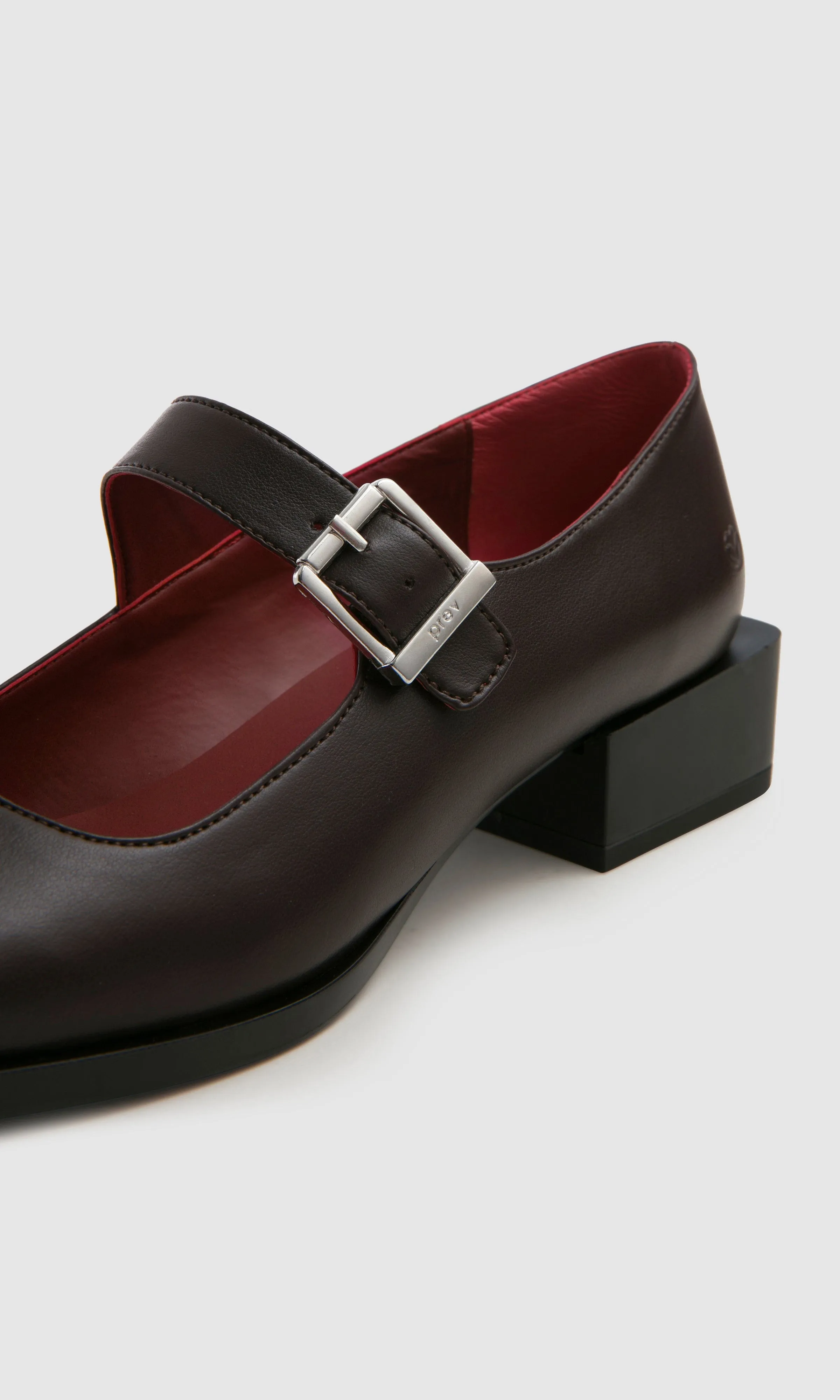 Women's Apple Leather Vegan Mary Jane Pumps | Brown