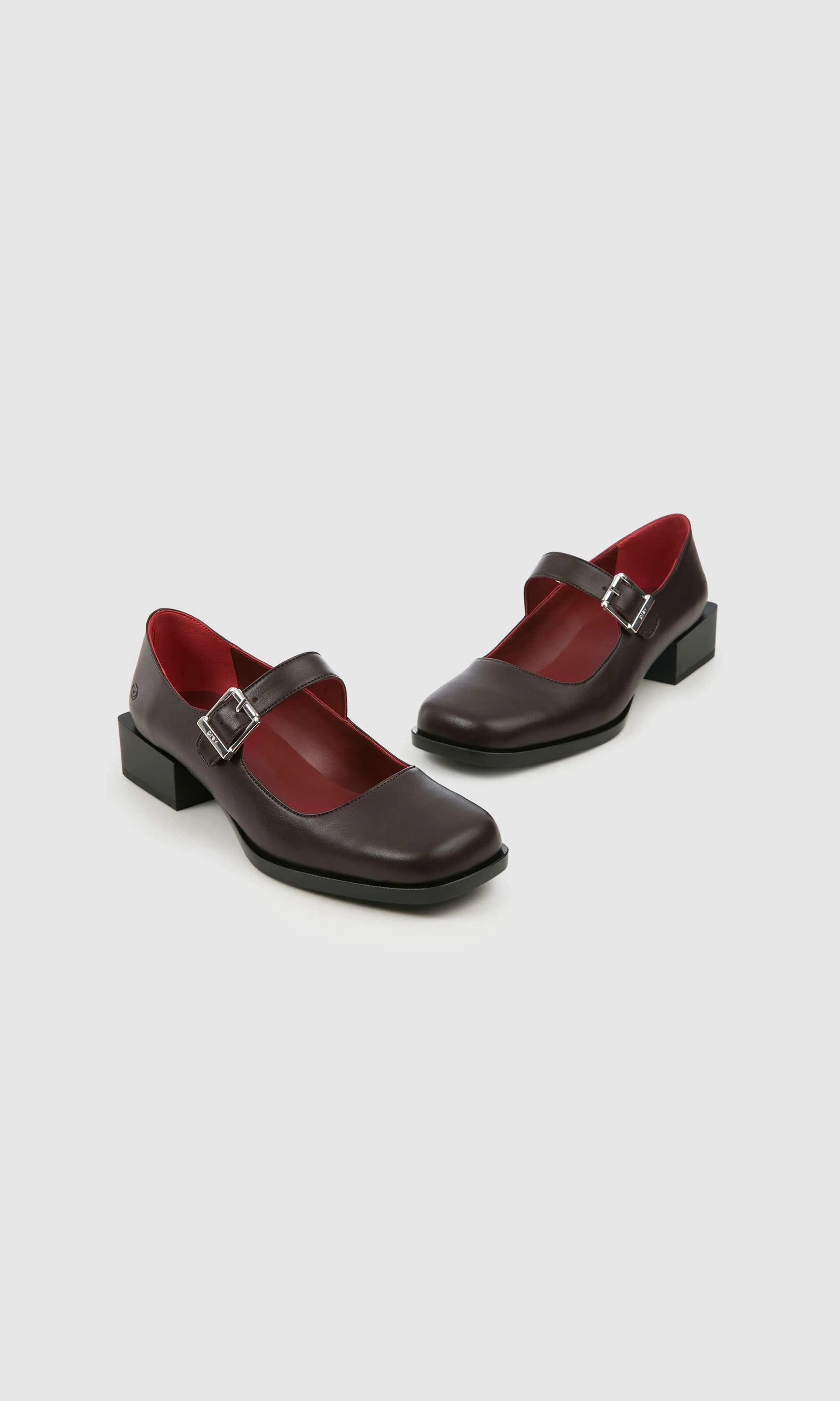 Women's Apple Leather Vegan Mary Jane Pumps | Brown
