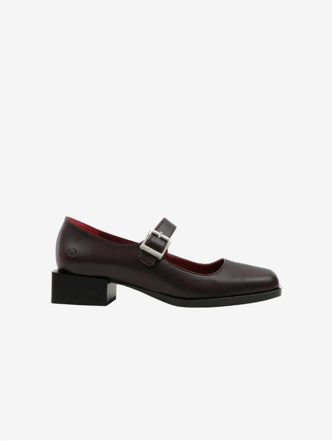 Women's Apple Leather Vegan Mary Jane Pumps | Brown