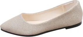 Womens Rhinestone Shoes Pointed Toe Dress Flats Casual Flats Shoes Slip On Loafers Casual Dress Shoes Wedding Shoes