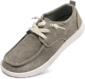 Women's Slip-on Loafers Casual Canvas Loafers Comfortable Breathable Sneaker Lightweight Walking Shoes Casual Shoes