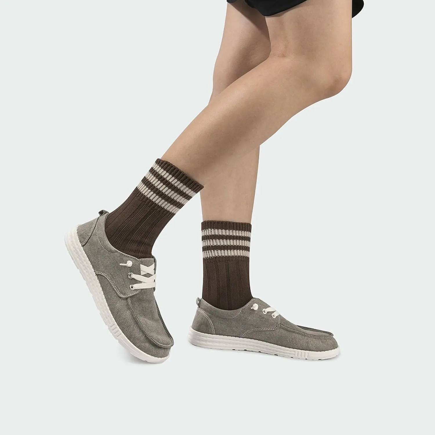 Women's Slip-on Loafers Casual Canvas Loafers Comfortable Breathable Sneaker Lightweight Walking Shoes Casual Shoes